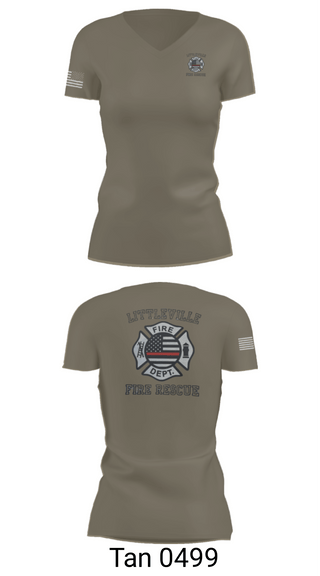 Women's Short Sleeve Vneck Shirt, Littleville Fire & Rescue, Fire Department, Teamtime, Team time, sublimation, custom sports apparel, team uniforms, spirit wear, spiritwear, sports uniforms, custom shirts, team store, custom team store, fundraiser sports, apparel fundraiser
