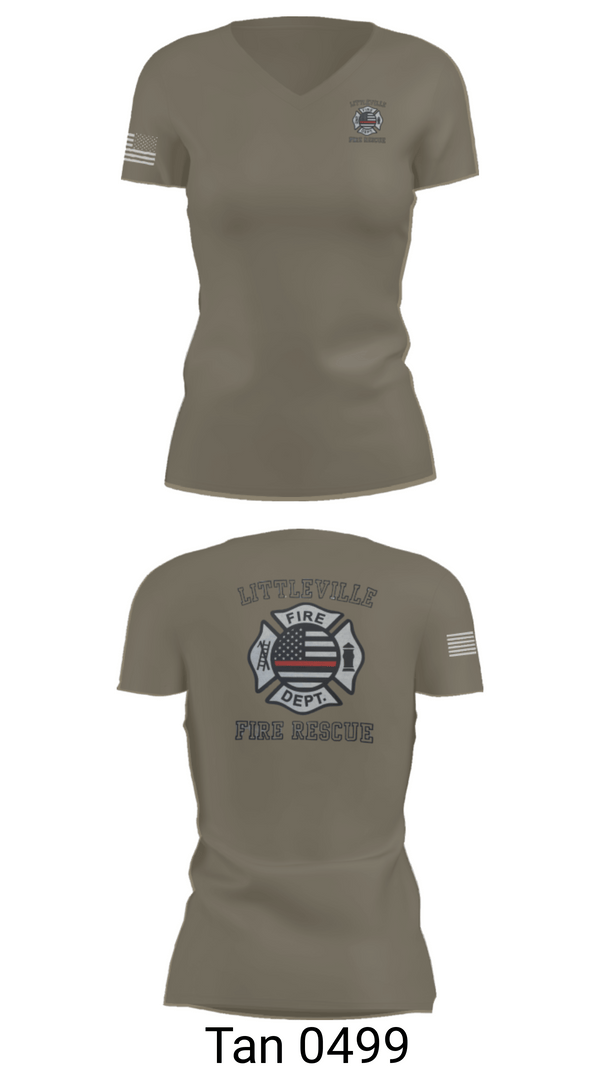 Women's Short Sleeve Vneck Shirt, Littleville Fire & Rescue, Fire Department, Teamtime, Team time, sublimation, custom sports apparel, team uniforms, spirit wear, spiritwear, sports uniforms, custom shirts, team store, custom team store, fundraiser sports, apparel fundraiser