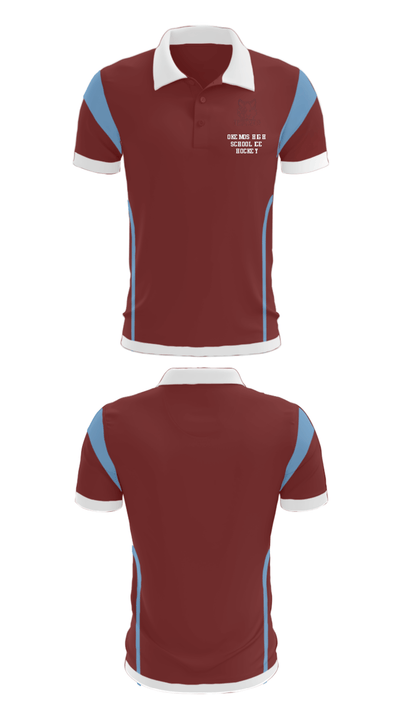 Okemos High School Ice Hockey 55850792 Short Sleeve Performance Polo - 33