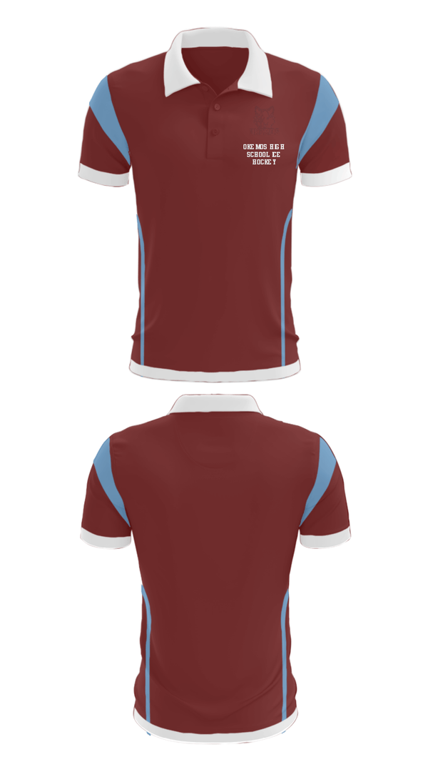 Short Sleeve Performance Polo, Okemos High School Ice Hockey, Ice Hockey, Teamtime, Team time, sublimation, custom sports apparel, team uniforms, spirit wear, spiritwear, sports uniforms, custom shirts, team store, custom team store, fundraiser sports, apparel fundraiser