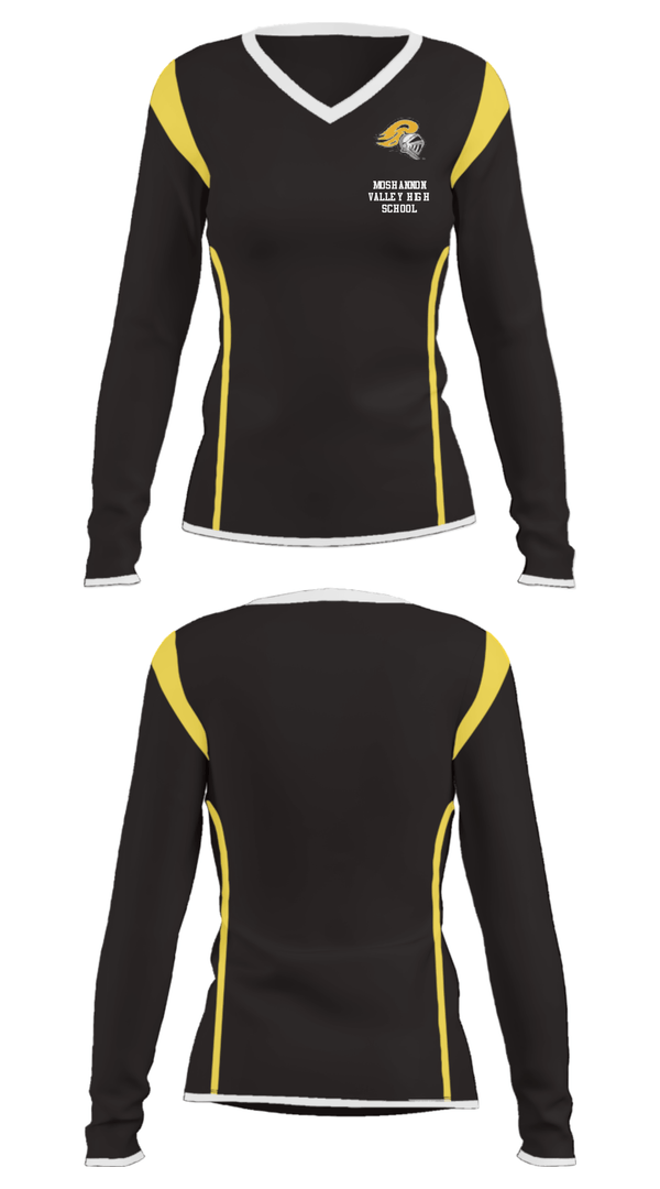 Women's Long Sleeve Vneck Shirt, Moshannon Valley High School, Spirit Store, Teamtime, Team time, sublimation, custom sports apparel, team uniforms, spirit wear, spiritwear, sports uniforms, custom shirts, team store, custom team store, fundraiser sports, apparel fundraiser