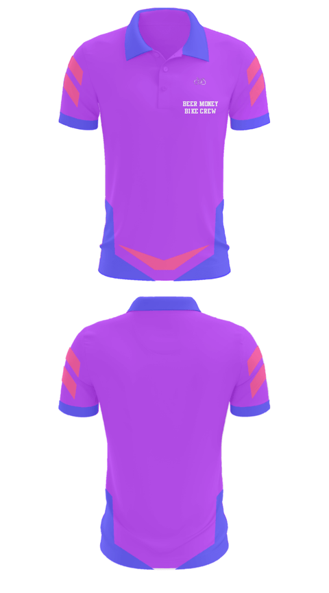 Short Sleeve Performance Polo, Beer Money Bike Crew, Cycling, Teamtime, Team time, sublimation, custom sports apparel, team uniforms, spirit wear, spiritwear, sports uniforms, custom shirts, team store, custom team store, fundraiser sports, apparel fundraiser