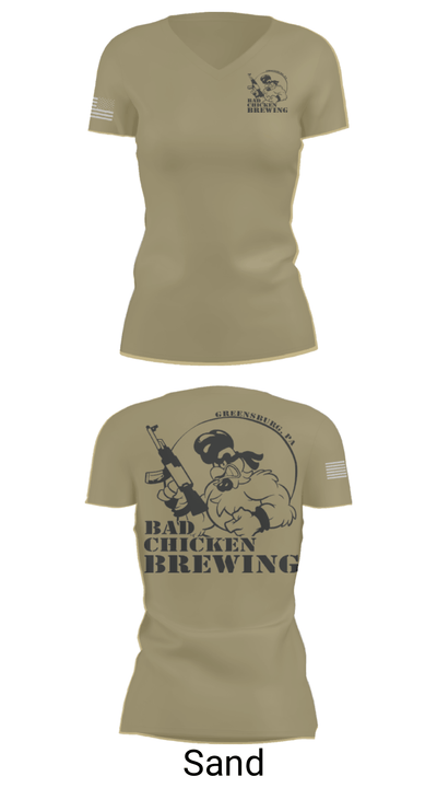 Bad Chicken Brewing 42843068 Women's Short Sleeve V-neck Shirt - 44