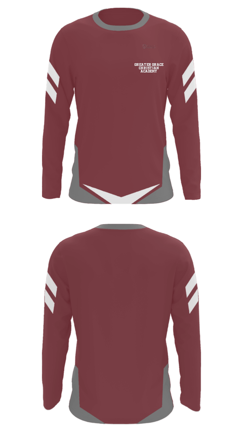 Long Sleeve Performance Shirt, Greater Grace Christian Academy, Spirit Store, Teamtime, Team time, sublimation, custom sports apparel, team uniforms, spirit wear, spiritwear, sports uniforms, custom shirts, team store, custom team store, fundraiser sports, apparel fundraiser