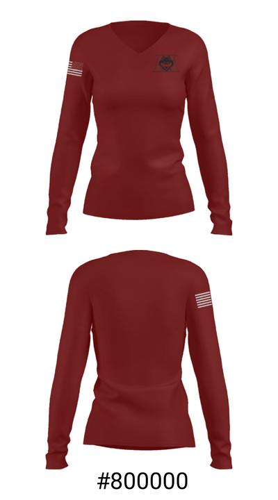 Matawan Regional High School Basketball 25154858 Women's Long Sleeve V-neck Shirt - 20