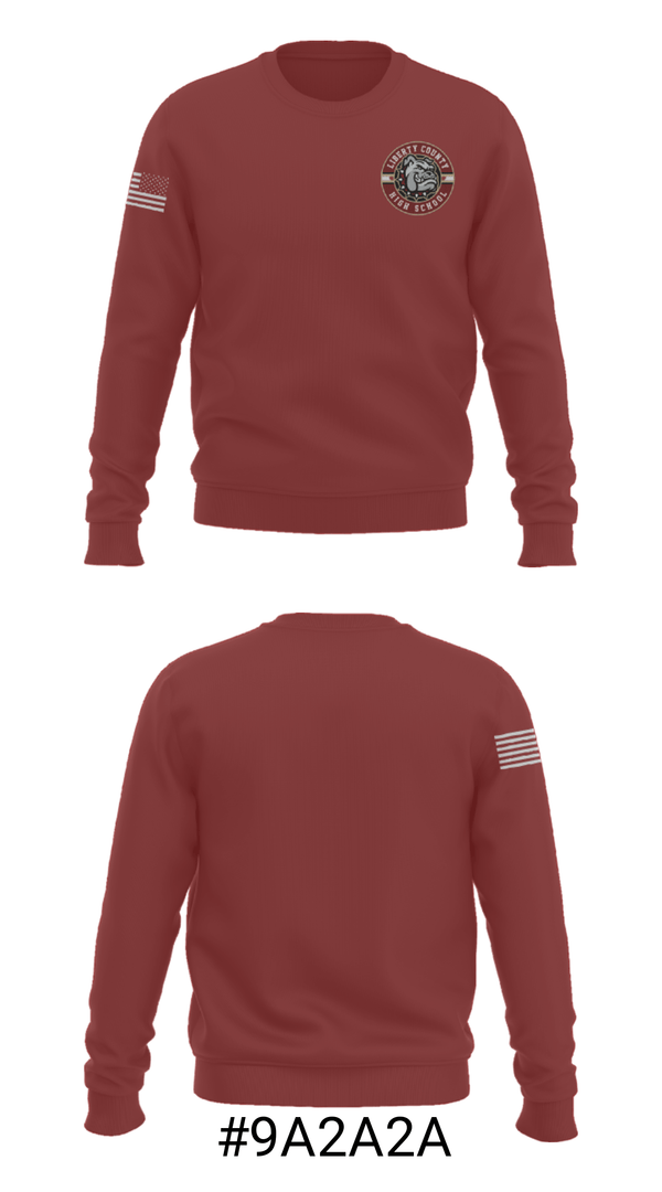 Crew Neck Sweatshirt, Liberty County High School Wrestling, Wrestling, Teamtime, Team time, sublimation, custom sports apparel, team uniforms, spirit wear, spiritwear, sports uniforms, custom shirts, team store, custom team store, fundraiser sports, apparel fundraiser