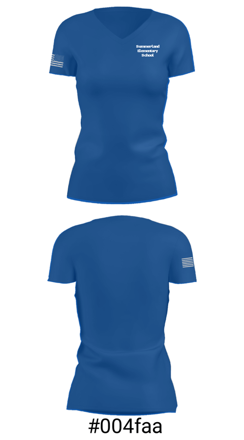 Women's Short Sleeve Vneck Shirt, Summerland Elementary School, Spirit Store, Teamtime, Team time, sublimation, custom sports apparel, team uniforms, spirit wear, spiritwear, sports uniforms, custom shirts, team store, custom team store, fundraiser sports, apparel fundraiser