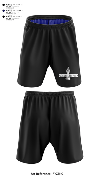 Athletic Shorts With Pockets, Santa Maria, Men's Soccer, Teamtime, Team time, sublimation, custom sports apparel, team uniforms, spirit wear, spiritwear, sports uniforms, custom shirts, team store, custom team store, fundraiser sports, apparel fundraiser