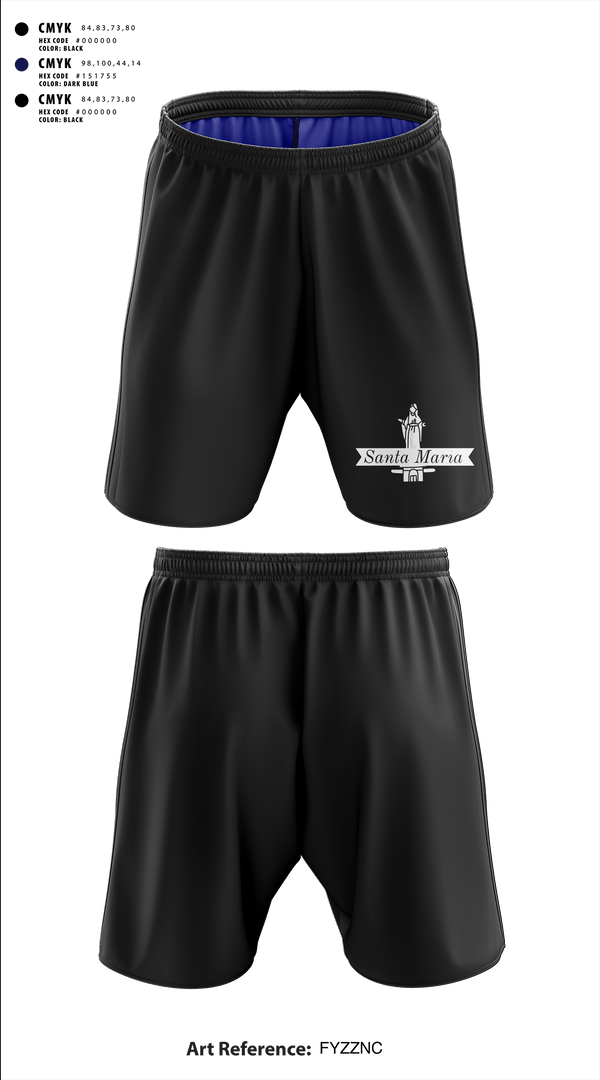 Athletic Shorts With Pockets, Santa Maria, Men's Soccer, Teamtime, Team time, sublimation, custom sports apparel, team uniforms, spirit wear, spiritwear, sports uniforms, custom shirts, team store, custom team store, fundraiser sports, apparel fundraiser