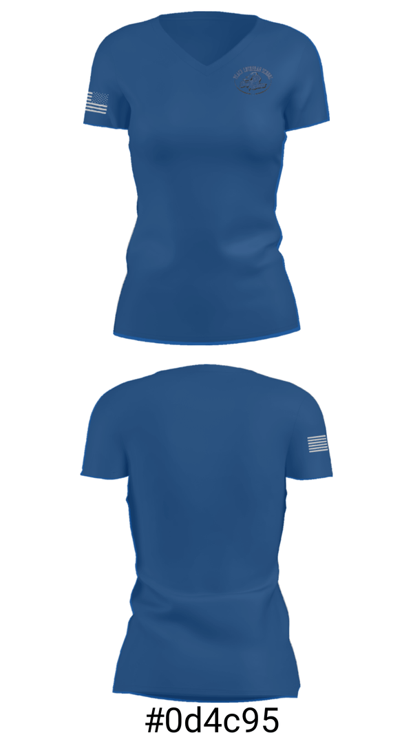 Women's Short Sleeve Vneck Shirt, Peace Lutheran School, Spirit Store, Teamtime, Team time, sublimation, custom sports apparel, team uniforms, spirit wear, spiritwear, sports uniforms, custom shirts, team store, custom team store, fundraiser sports, apparel fundraiser