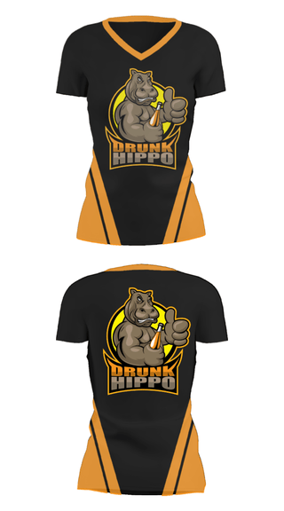 Women's Short Sleeve Vneck Shirt, Drunk Hippo Racing, , Teamtime, Team time, sublimation, custom sports apparel, team uniforms, spirit wear, spiritwear, sports uniforms, custom shirts, team store, custom team store, fundraiser sports, apparel fundraiser