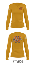 Portsmouth West High School Basketball 54134846 Women's Long Sleeve V-neck Shirt - 20