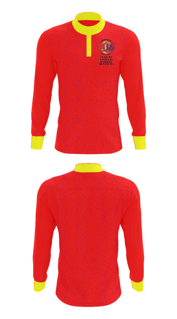 Quarter Zip Jacket, Philippine Basketball Association Winnipeg Inc, Men's Basketball, Teamtime, Team time, sublimation, custom sports apparel, team uniforms, spirit wear, spiritwear, sports uniforms, custom shirts, team store, custom team store, fundraiser sports, apparel fundraiser