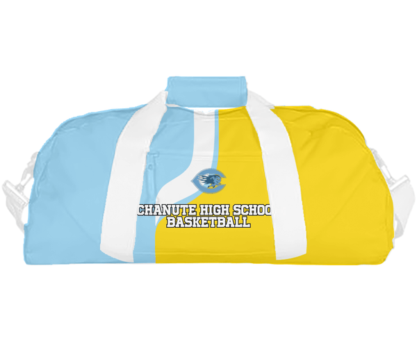 Duffle Bag, Chanute High School Basketball, Women's Basketball, Teamtime, Team time, sublimation, custom sports apparel, team uniforms, spirit wear, spiritwear, sports uniforms, custom shirts, team store, custom team store, fundraiser sports, apparel fundraiser