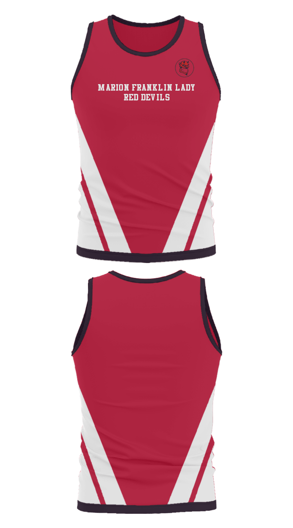 Tank Top, Marion Franklin lady Red Devils, Women's Basketball, Teamtime, Team time, sublimation, custom sports apparel, team uniforms, spirit wear, spiritwear, sports uniforms, custom shirts, team store, custom team store, fundraiser sports, apparel fundraiser