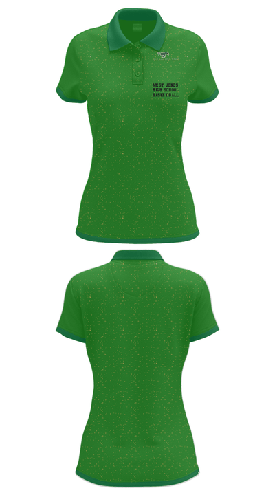 West Jones High School Basketball 7601592 Women's Short Sleeve Performance Polo  - 33