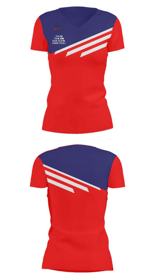Women's Short Sleeve Vneck Shirt, Strom Thurmond High School Basketball, Women's Basketball, Teamtime, Team time, sublimation, custom sports apparel, team uniforms, spirit wear, spiritwear, sports uniforms, custom shirts, team store, custom team store, fundraiser sports, apparel fundraiser