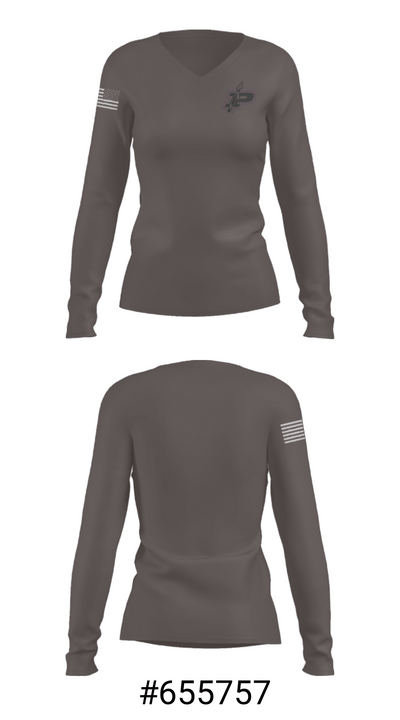 Pecatonica Indians 32989260 Women's Long Sleeve V-neck Shirt - 20