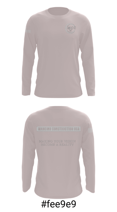Mancino Construction USA 42184124 Long Sleeve Performance Shirt - 18
