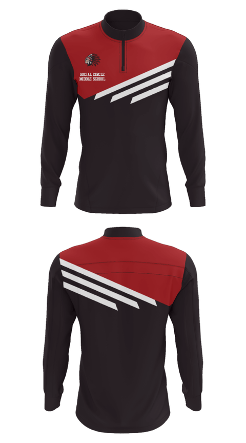 Quarter Zip Jacket, Social Circle Middle School, Spirit Store, Teamtime, Team time, sublimation, custom sports apparel, team uniforms, spirit wear, spiritwear, sports uniforms, custom shirts, team store, custom team store, fundraiser sports, apparel fundraiser