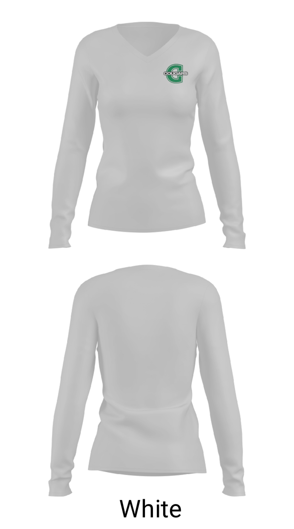 Women's Long Sleeve Vneck Shirt, Caze Elementary School, Spirit Store, Teamtime, Team time, sublimation, custom sports apparel, team uniforms, spirit wear, spiritwear, sports uniforms, custom shirts, team store, custom team store, fundraiser sports, apparel fundraiser