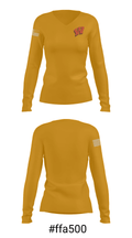 Warren High School Basketball 4245310 Women's Long Sleeve V-neck Shirt - 20