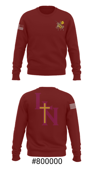 Crew Neck Sweatshirt, Lutheran North High School Basketball, Women's Basketball, Teamtime, Team time, sublimation, custom sports apparel, team uniforms, spirit wear, spiritwear, sports uniforms, custom shirts, team store, custom team store, fundraiser sports, apparel fundraiser