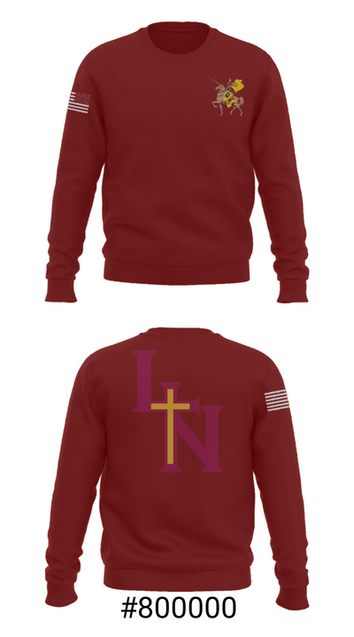 Lutheran North High School Basketball 54260670 Crew Neck Sweatshirt - 16