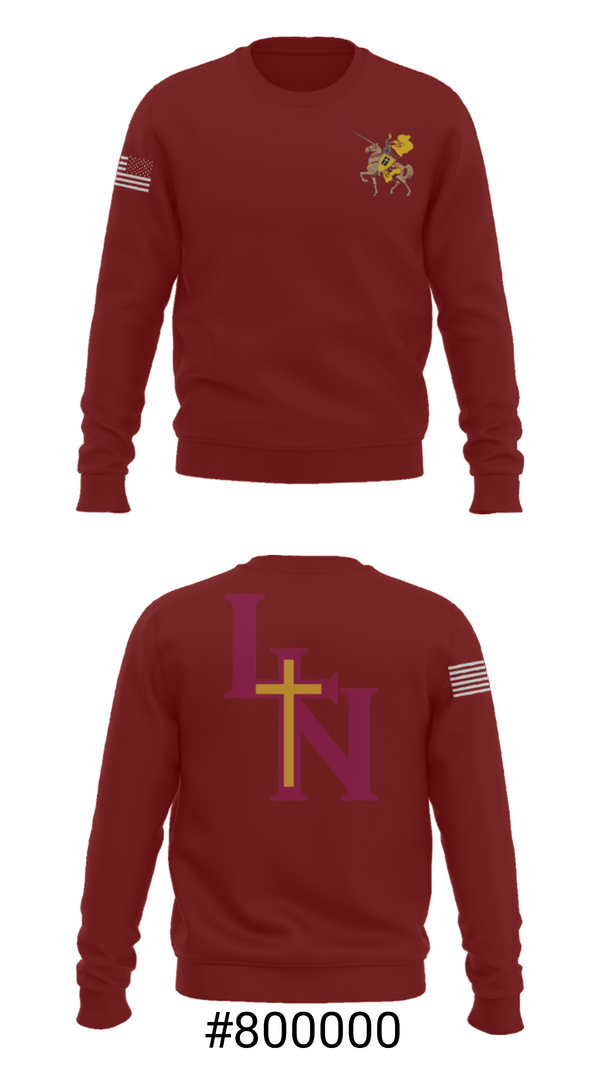 Crew Neck Sweatshirt, Lutheran North High School Basketball, Women's Basketball, Teamtime, Team time, sublimation, custom sports apparel, team uniforms, spirit wear, spiritwear, sports uniforms, custom shirts, team store, custom team store, fundraiser sports, apparel fundraiser