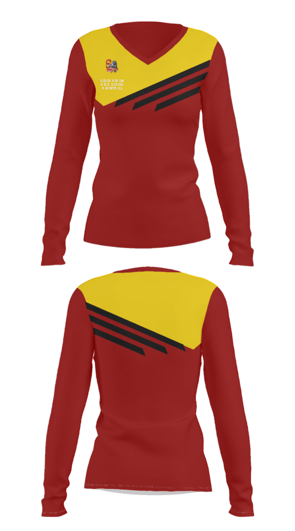 Women's Long Sleeve Vneck Shirt, Segerstrom High School Basketball, Women's Basketball, Teamtime, Team time, sublimation, custom sports apparel, team uniforms, spirit wear, spiritwear, sports uniforms, custom shirts, team store, custom team store, fundraiser sports, apparel fundraiser