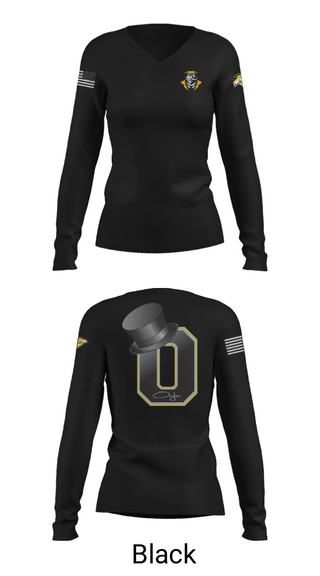Women's Long Sleeve Vneck Shirt, Oyler High School, Spirit Store, Teamtime, Team time, sublimation, custom sports apparel, team uniforms, spirit wear, spiritwear, sports uniforms, custom shirts, team store, custom team store, fundraiser sports, apparel fundraiser