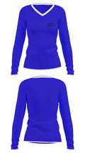 RUSSELL WRESTLING 41428340 Women's Long Sleeve V-neck Shirt - 34