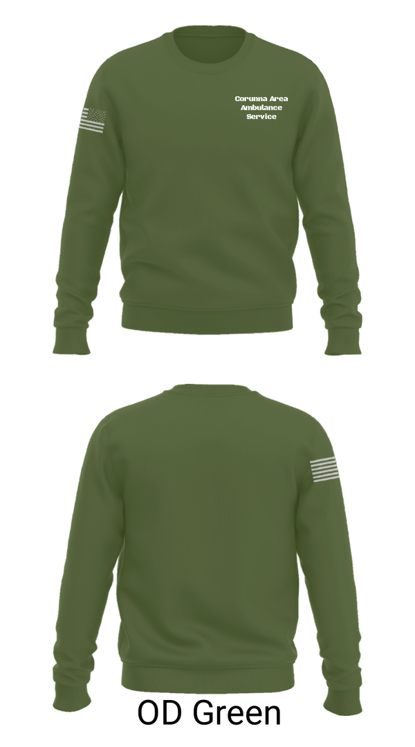 Crew Neck Sweatshirt, Corunna Area Ambulance Service, Fire Department, Teamtime, Team time, sublimation, custom sports apparel, team uniforms, spirit wear, spiritwear, sports uniforms, custom shirts, team store, custom team store, fundraiser sports, apparel fundraiser