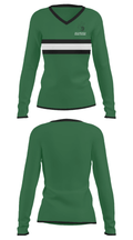 Highland High School Bowling 44763989 Women's Long Sleeve V-neck Shirt - 32