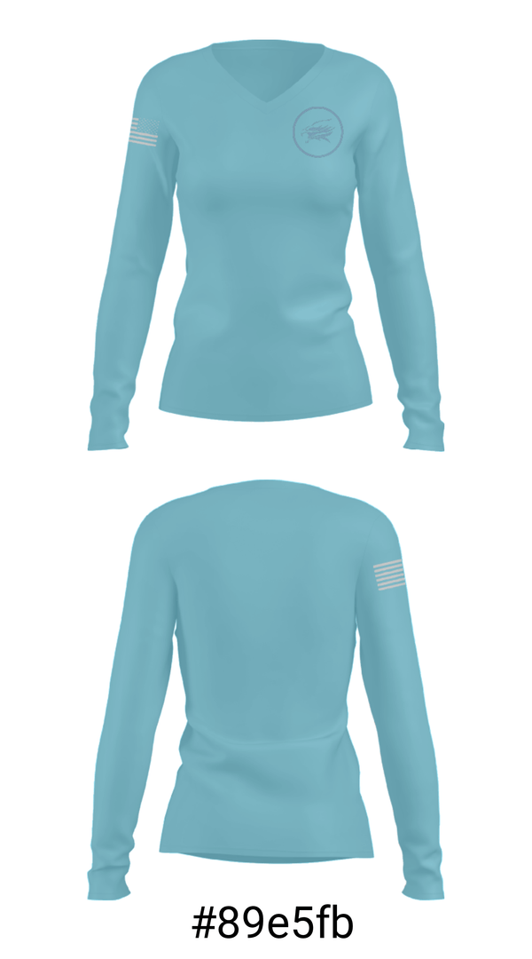 Women's Long Sleeve Vneck Shirt, Skyline High School Wrestling, Wrestling, Teamtime, Team time, sublimation, custom sports apparel, team uniforms, spirit wear, spiritwear, sports uniforms, custom shirts, team store, custom team store, fundraiser sports, apparel fundraiser