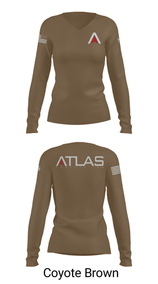 Women's Long Sleeve Vneck Shirt, , Army, Teamtime, Team time, sublimation, custom sports apparel, team uniforms, spirit wear, spiritwear, sports uniforms, custom shirts, team store, custom team store, fundraiser sports, apparel fundraiser