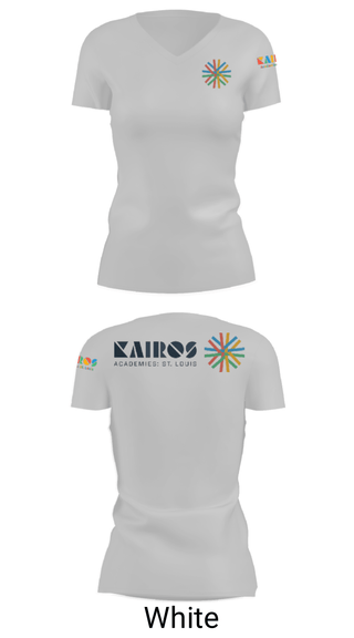 Women's Short Sleeve Vneck Shirt, Kairos Academies, Spirit Store, Teamtime, Team time, sublimation, custom sports apparel, team uniforms, spirit wear, spiritwear, sports uniforms, custom shirts, team store, custom team store, fundraiser sports, apparel fundraiser