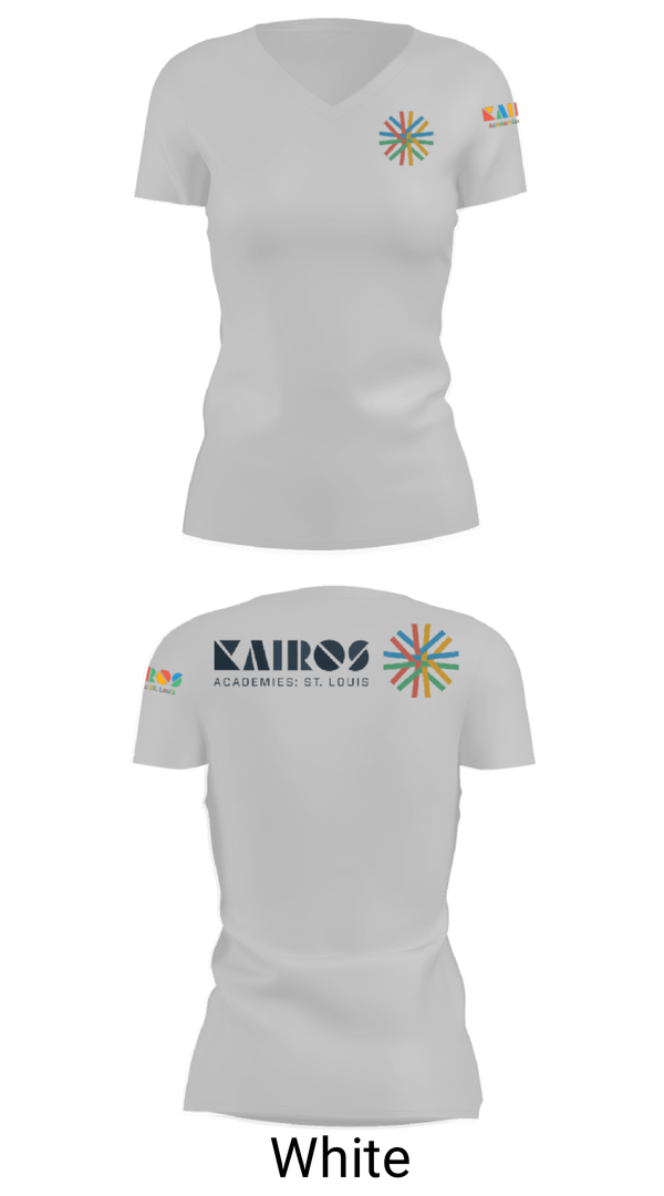 Women's Short Sleeve Vneck Shirt, Kairos Academies, Spirit Store, Teamtime, Team time, sublimation, custom sports apparel, team uniforms, spirit wear, spiritwear, sports uniforms, custom shirts, team store, custom team store, fundraiser sports, apparel fundraiser