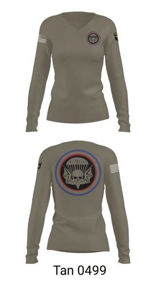 Women's Long Sleeve Vneck Shirt, , Army, Teamtime, Team time, sublimation, custom sports apparel, team uniforms, spirit wear, spiritwear, sports uniforms, custom shirts, team store, custom team store, fundraiser sports, apparel fundraiser
