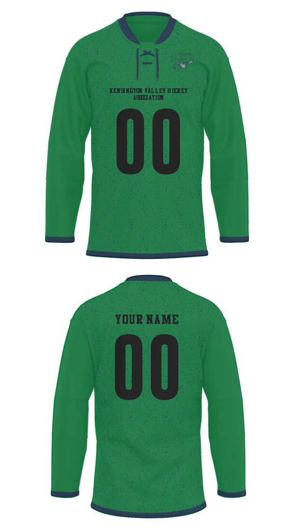 Hockey Jersey, Kensington Valley Hockey Association, Ice Hockey, Teamtime, Team time, sublimation, custom sports apparel, team uniforms, spirit wear, spiritwear, sports uniforms, custom shirts, team store, custom team store, fundraiser sports, apparel fundraiser