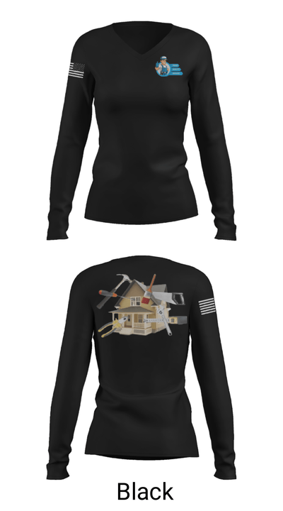 Castillo's painting 13052054 Women's Long Sleeve V-neck Shirt - 13