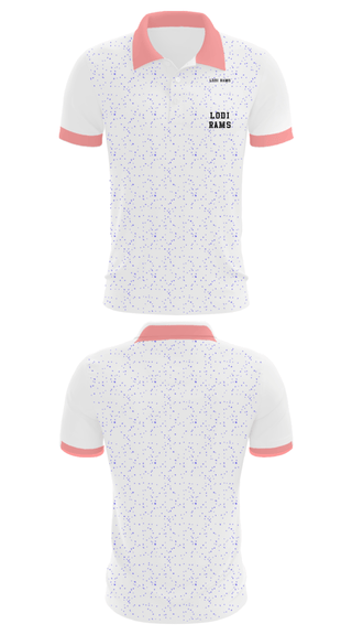 Short Sleeve Performance Polo, Lodi Rams, Men's Basketball, Teamtime, Team time, sublimation, custom sports apparel, team uniforms, spirit wear, spiritwear, sports uniforms, custom shirts, team store, custom team store, fundraiser sports, apparel fundraiser