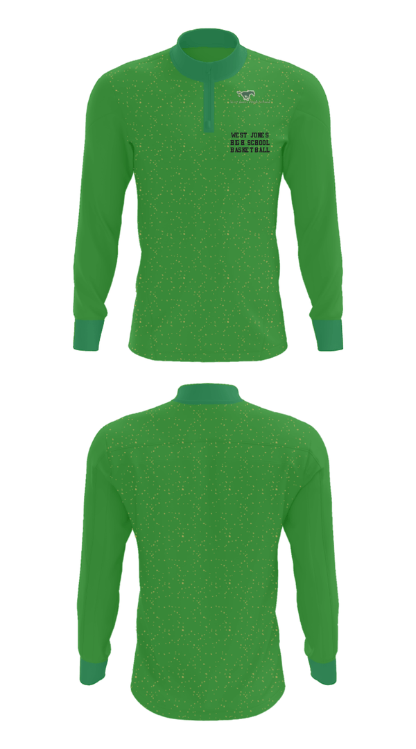 Quarter Zip Jacket, West Jones High School Basketball, Women's Basketball, Teamtime, Team time, sublimation, custom sports apparel, team uniforms, spirit wear, spiritwear, sports uniforms, custom shirts, team store, custom team store, fundraiser sports, apparel fundraiser