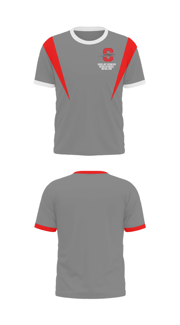 Short Sleeve Performance Shirt, Shelby Senior High School Bowling, Bowling, Teamtime, Team time, sublimation, custom sports apparel, team uniforms, spirit wear, spiritwear, sports uniforms, custom shirts, team store, custom team store, fundraiser sports, apparel fundraiser