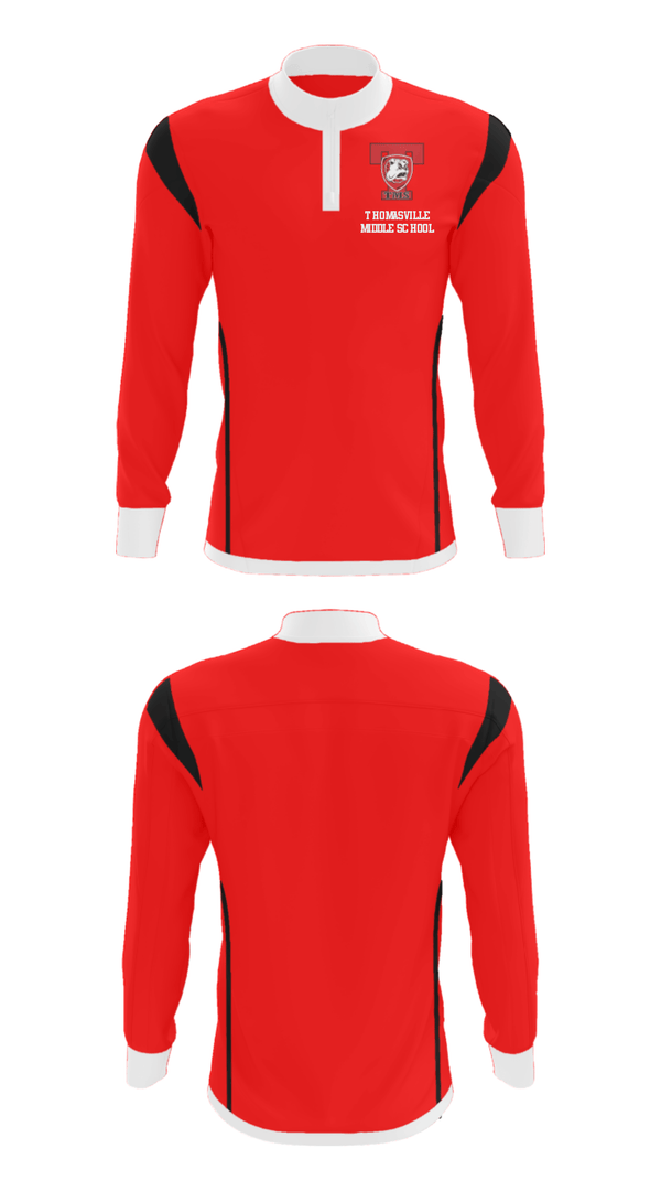 Quarter Zip Jacket, Thomasville Middle School, Spirit Store, Teamtime, Team time, sublimation, custom sports apparel, team uniforms, spirit wear, spiritwear, sports uniforms, custom shirts, team store, custom team store, fundraiser sports, apparel fundraiser