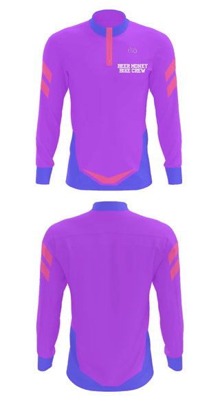Quarter Zip Jacket, Beer Money Bike Crew, Cycling, Teamtime, Team time, sublimation, custom sports apparel, team uniforms, spirit wear, spiritwear, sports uniforms, custom shirts, team store, custom team store, fundraiser sports, apparel fundraiser