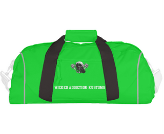 Duffle Bag, Wicked Addiction Kustoms, , Teamtime, Team time, sublimation, custom sports apparel, team uniforms, spirit wear, spiritwear, sports uniforms, custom shirts, team store, custom team store, fundraiser sports, apparel fundraiser