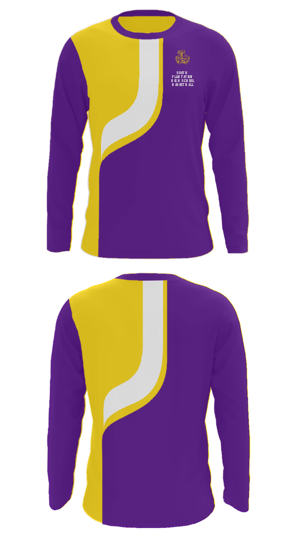 Long Sleeve Performance Shirt, South Plantation High School Basketball, Women's Basketball, Teamtime, Team time, sublimation, custom sports apparel, team uniforms, spirit wear, spiritwear, sports uniforms, custom shirts, team store, custom team store, fundraiser sports, apparel fundraiser