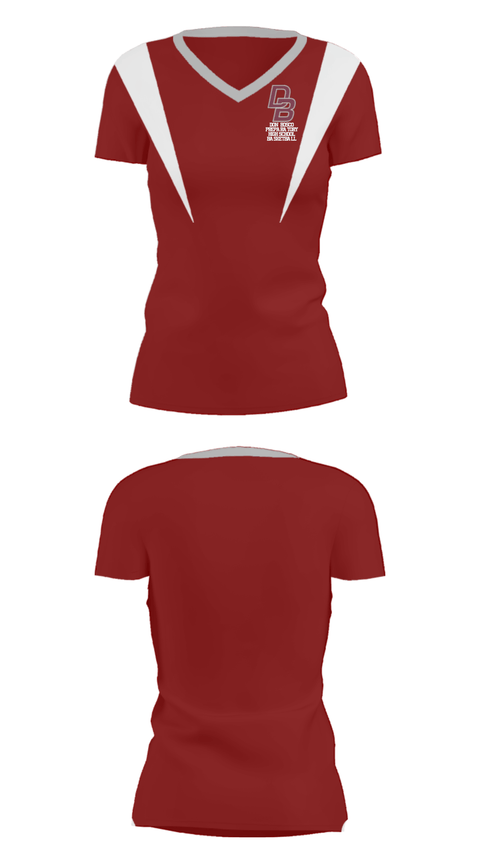 Women's Short Sleeve Vneck Shirt, Don Bosco Preparatory High School Basketball, Men's Basketball, Teamtime, Team time, sublimation, custom sports apparel, team uniforms, spirit wear, spiritwear, sports uniforms, custom shirts, team store, custom team store, fundraiser sports, apparel fundraiser