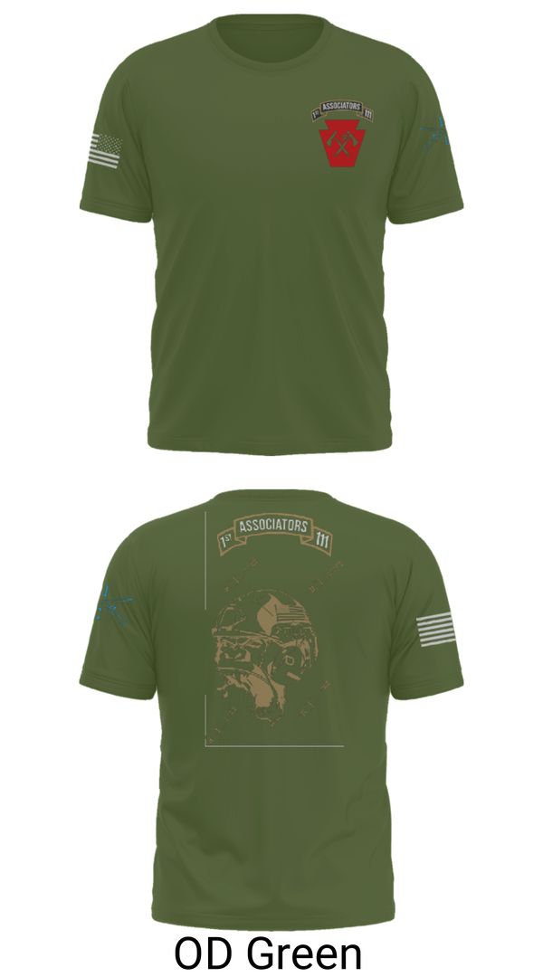 Short Sleeve Performance Shirt, 1-111th IN BN 38506759, Army, Teamtime, Team time, sublimation, custom sports apparel, team uniforms, spirit wear, spiritwear, sports uniforms, custom shirts, team store, custom team store, fundraiser sports, apparel fundraiser